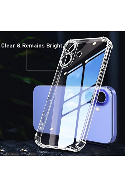Fibaks Case for Apple iPhone 15 Pro Max Antishock Shock Absorbing Camera Protection Flexible Transparent Silicone Cover