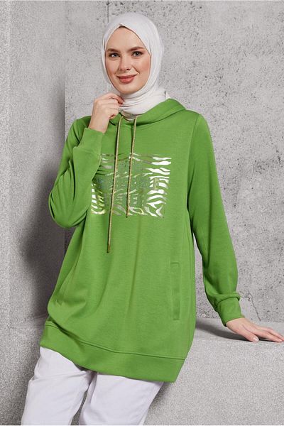 Alvina 45111 Model Printed Tunic Tracksuit