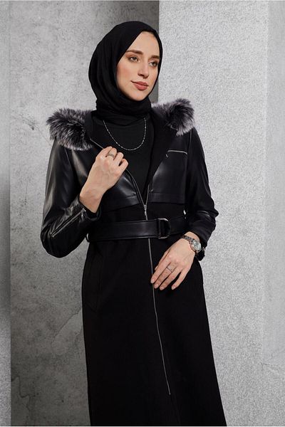 Alvina Παλτό με κουκούλα και ζώνη 90553