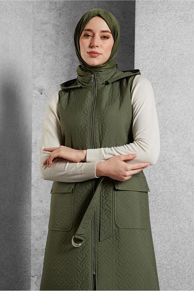 Alvina Belted Quilted Vest 45242