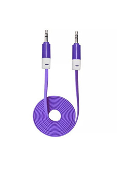 Generic كابل AUX بطول 1 متر بنفسجي / أبيض