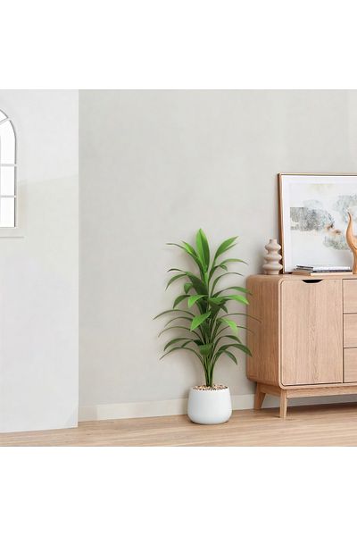 Ebticar Artificial Dracaena Corn Plant-White