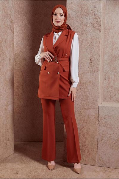 Alvina 44454 Set de pantaloni cu vestă cu centură