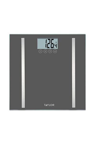 Taylor ميزان رقمي لقياس تكوين الجسم، ميزان حمام لقياس وزن الجسم - أسود