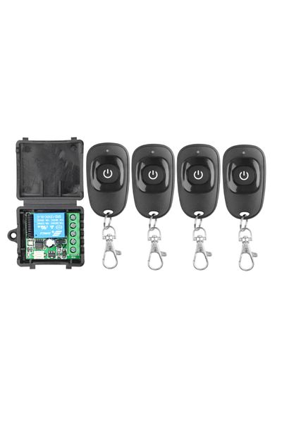 Choice 4Remote 1 Receiver 433Mhz Universal Wireless Remote Control Switch DC 12V 1CH Relay Receiver Module