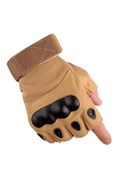 Cantayurdu Half Finger Cay224 Μέγεθος M Προστατευμένα Γάντια Tactical Coffee