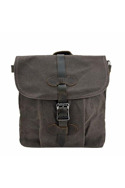 ÇÇS Ççs 31487 - Geantă de umăr retro din pânză ceară, maro