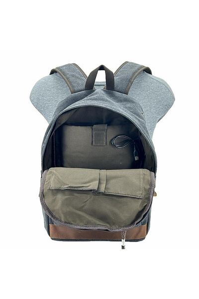 Cantayurdu Ççs London 51568 Canvas USB Backpack Μαύρο