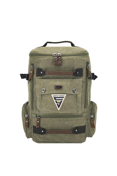 Cantayurdu London 51564 XL Khaki Canvas Backpack - Ççs