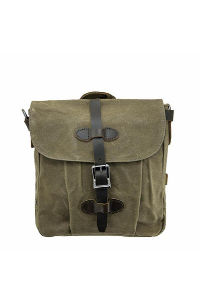 ÇÇS Ççs 31487 - Geantă de umăr retro din pânză cerată kaki