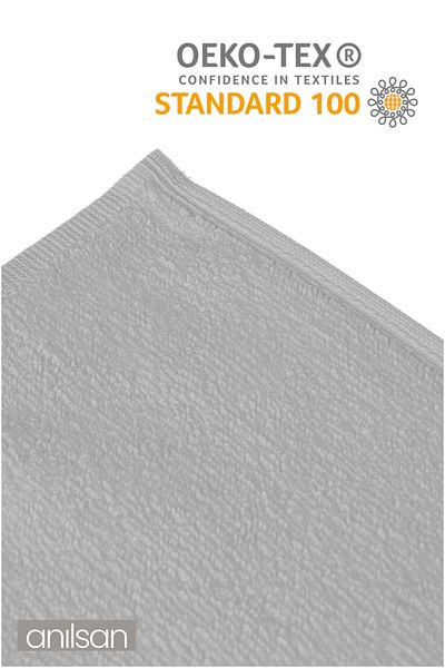 Anılsan Сиви кърпи за ръце, комплект от 2 броя, 50x90 см, 100% памук, подходящи за ежедневна употреба в СПА и хотел