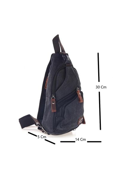 ÇÇS London 31184 USB Aux Output Canvas Backpack Μαύρο