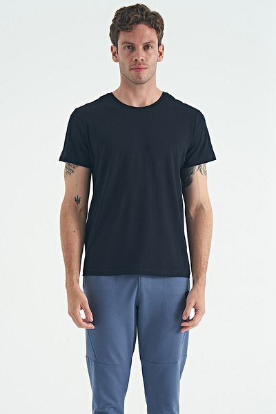 AIR JONES Calvin Navy Blue Basic мъжка тениска - 88245