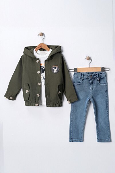 Minigimin Cicileri Міні-костюм для хлопчика з астронавтом на грудях, ґудзикам...