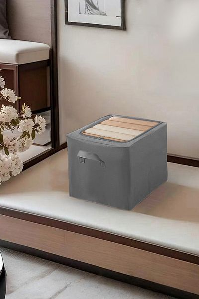 SER&YAT 1 Piece Steel Frame Zippered Window Storage Box 30X30X30 Tensioner Storage Organizer