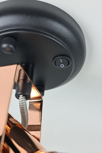 Binbirreyon Tekli Tavan Lambası Aplik Spot Lamba Tekli Spot Ayarlanabilir Siyah JB042