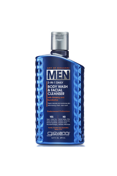 Giovanni Art of Giovanni Men 2-in-1 Daily Body & Facial Cleanser with Ginseng...