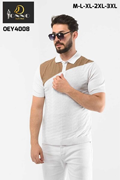 ONNO Tricotaj subțire din bumbac cu guler polo pentru bărbați tricou