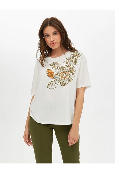 Faik Sönmez Women's T-Shirt 25Yus25Tsh071 Boosts Fashion and Style