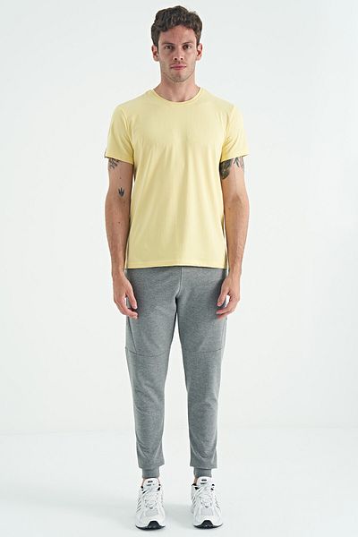 AIR JONES Мъжка тениска Calvin Yellow Basic - 88245