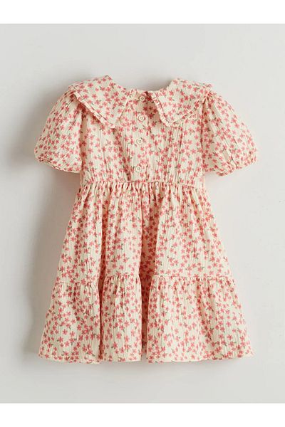 LC Waikiki Lcw Kids Pink Baby Neck Girl's Dress
