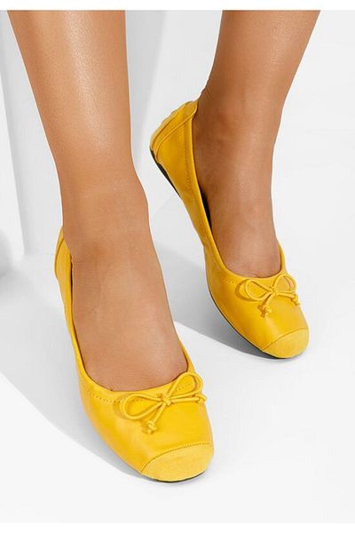 B T Shoes Balerini dama Amania V2 galbeni
