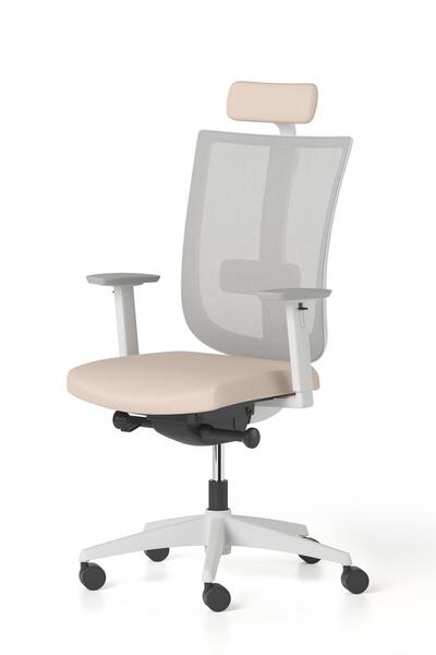 Bürotime Move Yönetici Koltuğu, Plastik Ayak, Gri & Bej