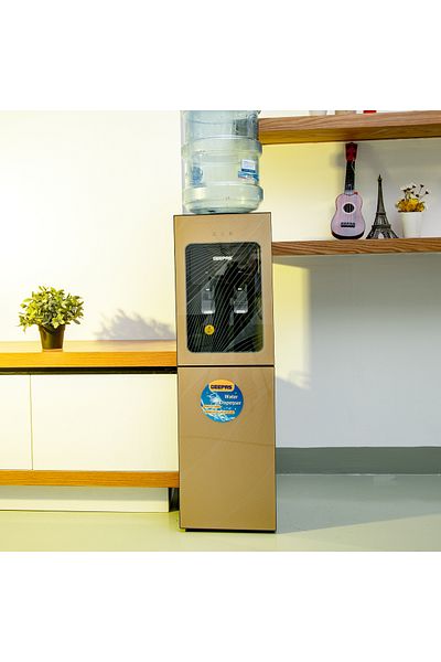 Geepas Water Dispenser with Refrigerator - High-Quality Food Grade Stainless Steel Geepas GWD8363N