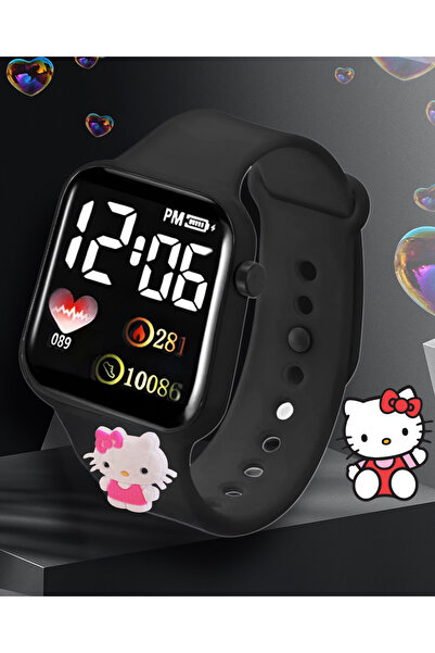 Onkatech Su Geçirmez Figürlü Dijital Dokunmatik Led Ekran Işıklı Çocuk Saati
