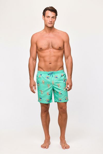 Woody Ανδρικό σορτς μαγιό-Qww - 958-Miskin Printed Green