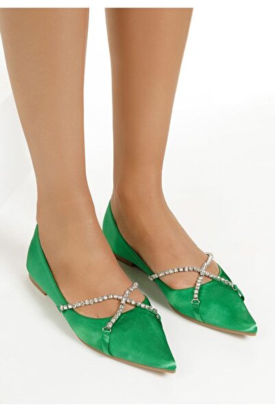 B T Shoes Balerina de damă Kallina Verzi