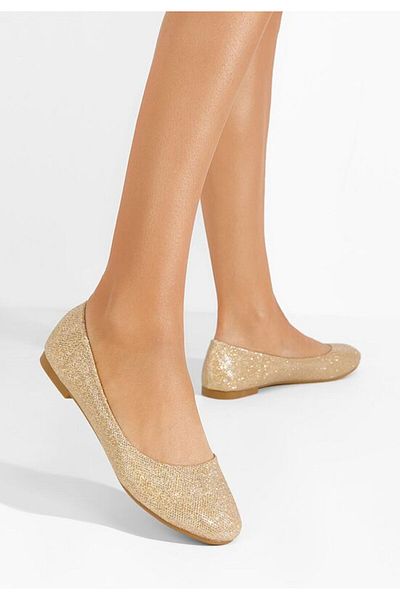 B T Shoes Elegant women's ballet flats Talicia V2 gold