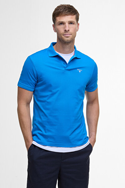 Barbour Active Tailored Fit Polo Yaka BL62 Sport Blue