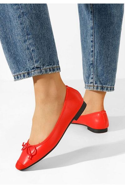 B T Shoes Sarina women's red ballet flats