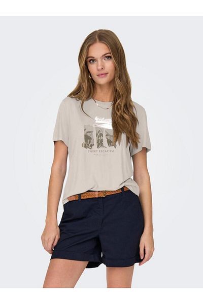 ONLY Γυναικείο μπλουζάκι για το Onlfree Lifec Reg S'/S Leaf Top