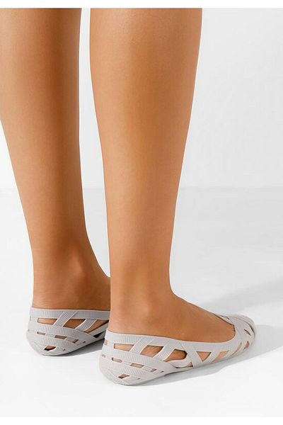 B T Shoes Latilia perforated ballet flats in grey
