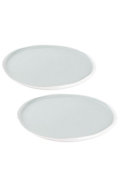 Tantitoni Sky Blue Porcelain Double Cake Plate Set 21.7cm