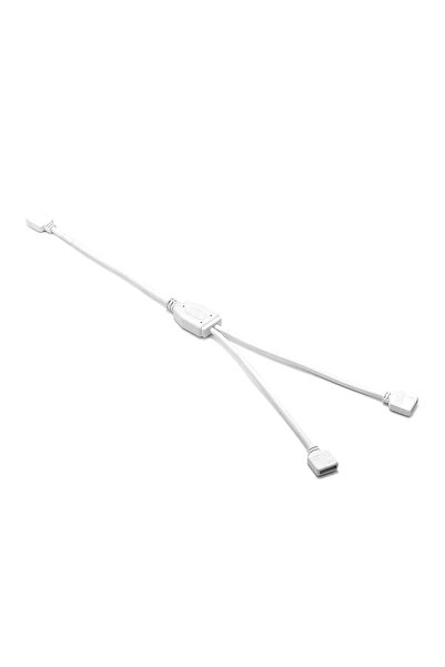 Ledarmy 2 yollu beyaz RGB LED şerit Splitter bağlantı kablosu DC 5V-12V Y şekli uzatma kablosu çoklayacı çoğ