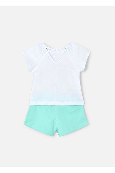 MAYORAL Turquoise Girl's T-Shirt and Shorts Set