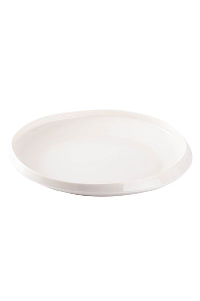 Tantitoni Sky White Porcelain Double Food Plate Set 24.6cm