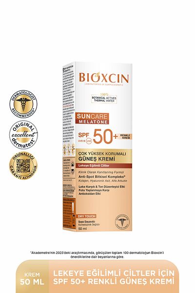 Bioxcin Sun Care SPF50 opalovací krém pro pleť se sklonem k skvrnám 50 ml - barva