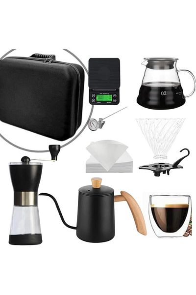 DOPPİO Doppio V60 Set Premium Accessorie with Kettle, Dripper Scale Server