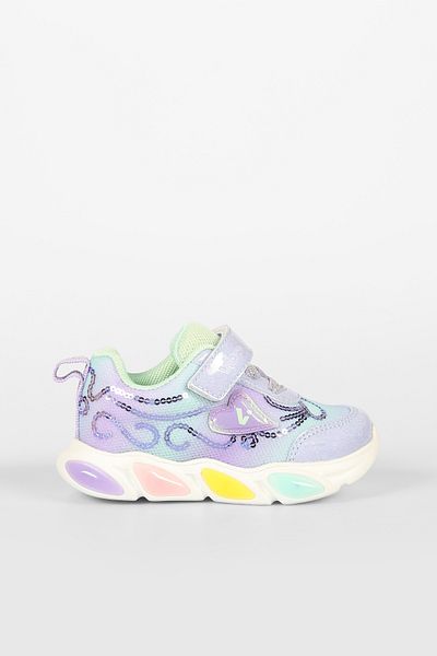 Vicco Lemna Lighted Girls Preschool Lilac Sports Shoes