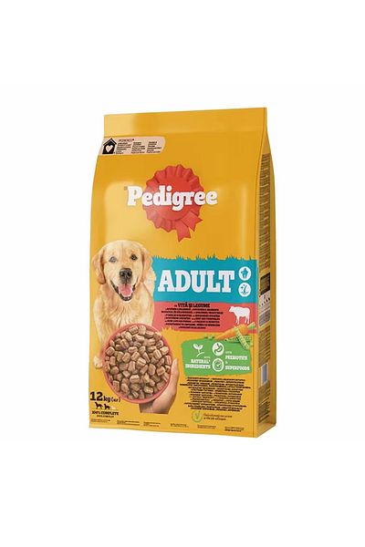 Pedigree Hrană uscată pentru câini adulți, cu carne de vită și legume, 12 kg
