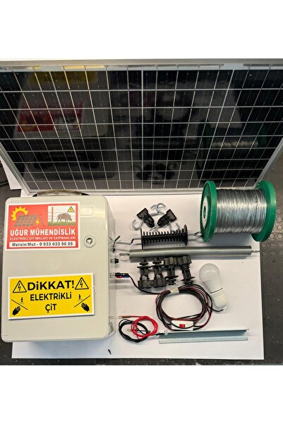 Uğur Mühendislik Mersin Elektrikli Çit(24AH-SET7) Domuz Kovucu Cihazı 50 Watt...