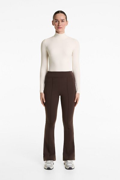 Oysho High rise warm 80cm flare trousers with crease