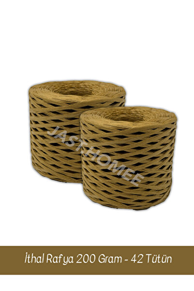 Jast Textile İthal Rafya Kağıt Ip , 2'er Adet , 200'er gram