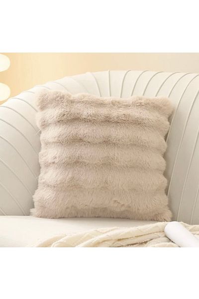 Paris Life Bubble Rabbit Plush Throw Pillow - Cream (Stone) 43X43 Square - 30X50 Rectangle