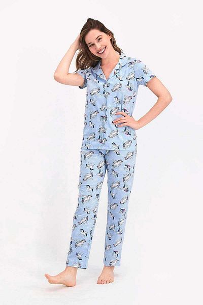 ROLY POLY Cămașă cu unicorn albastru pentru femei - Rp2416-s