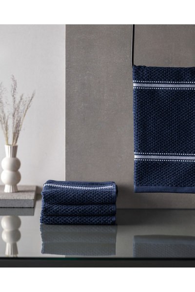 Madame Coco Sidonie 4-пакет бавовняних рушників для рук - темно-синій